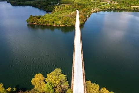 Bridge over a lake Foto stock