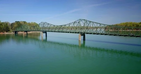 Bridge over lake on a summer day Stock Footage 101771373