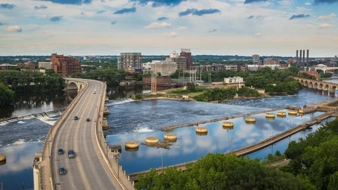 Bridge Over the Mississippi Stock Footage 99274511