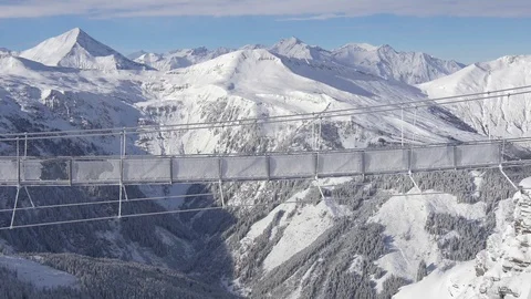 Bridge over a mountain precipice Video stock 71414134