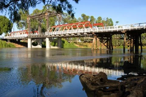 Bridge over the murray river Stock Photos