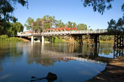 Bridge Over the Murray River Stock Photos
