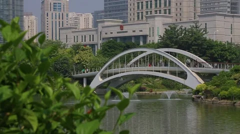 Bridge over Nanning, China Stock-Footage 43345656