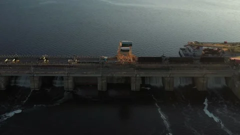 Bridge over the oka river Stock-Footage 134672738