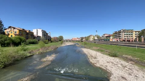 Bridge over the Parma river in sunny day Stock-Footage 189221856