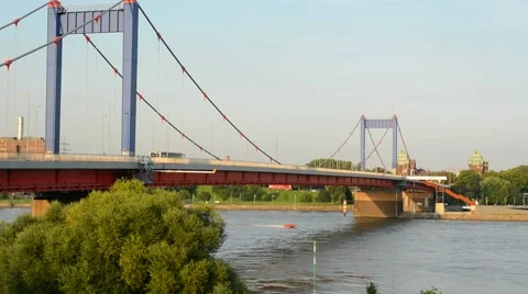 Bridge over the Rhine Stock Footage 41170969