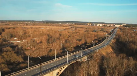 Bridge over the river and views Uspensky cathedral in Vladimir Stock Footage 62507691