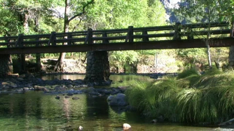 Bridge Over River Stock Footage 284389