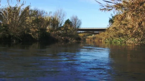 Bridge over the river  库存影片 592957