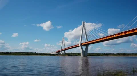 Bridge over river 스톡 동영상 11530517