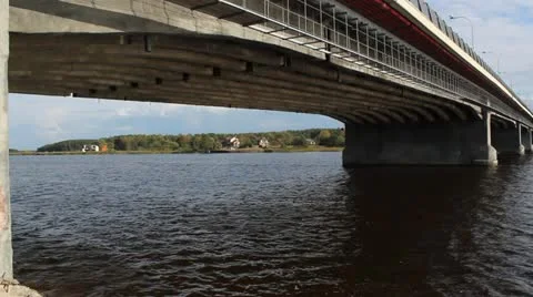 Bridge over river Stock Footage 12256240