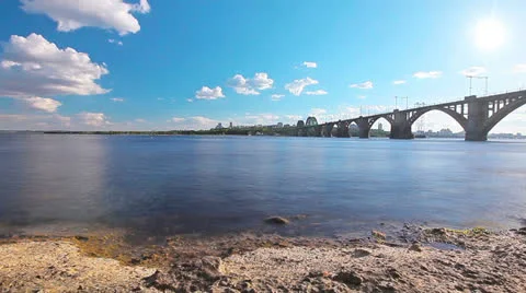 Bridge over the river Stock Footage 25008614