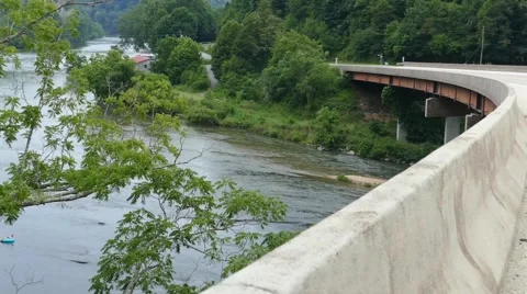 Bridge over River Stock Footage 53278231