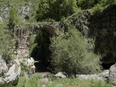 Bridge over river Stock Footage 77661019