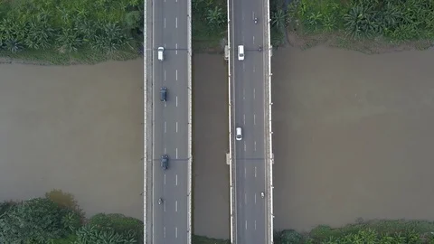 Bridge over the river Stock Footage 100308578