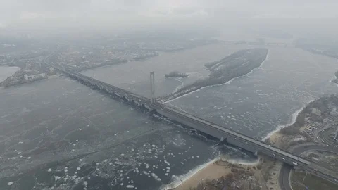 Bridge over the river Stock Footage 106382156
