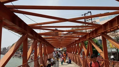 Bridge over river Stock Footage 106709962