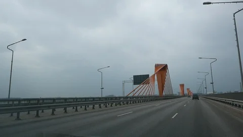 Bridge over river Stock Footage 108396256