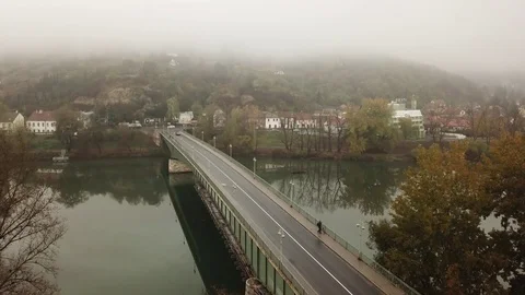 A bridge over a river Stock Footage 120365728
