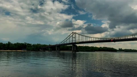 Bridge Over The River Stock Footage 148054755