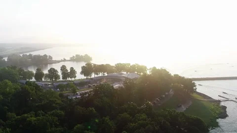 A bridge over a river Stock Footage 156342233