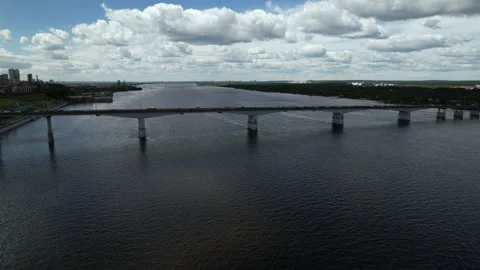 Bridge over river Stock Footage 218567610