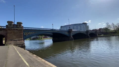 A Bridge over the river Stock Footage 239643310