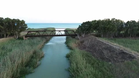 A bridge over river  Stock Footage 247743254