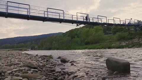 Bridge over the river Stock Footage 256926415