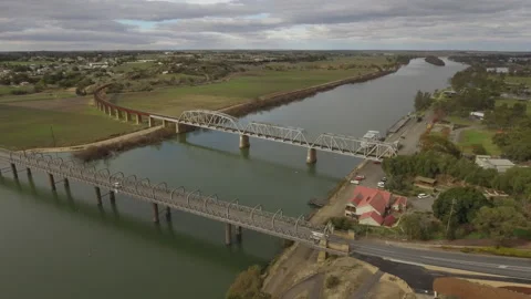 Bridge over river Stock Footage 274866256