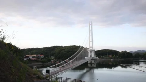  the bridge over the river Video stock 310216065