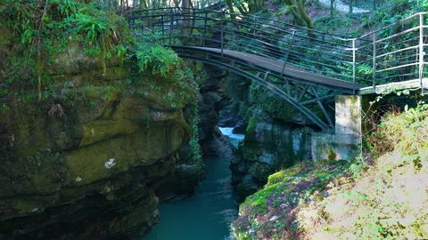 Bridge over the river Stock Footage 311507421