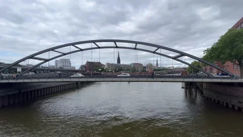 Bridge Over The River In Hamburg Stock Footage 202895732