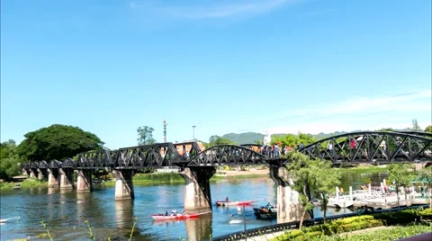 Bridge over the River Kwai time lapse Stock Footage 50382846