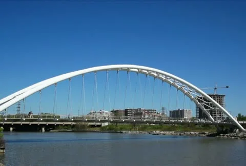 Bridge over River NTSC Stock Footage 11009191