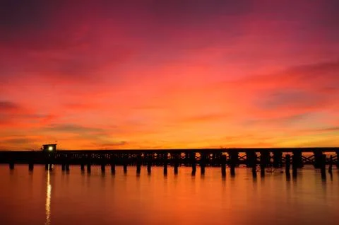 Bridge over a river Stock Photos