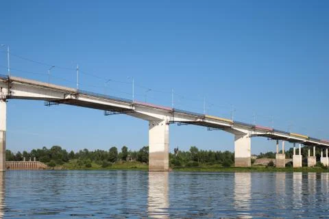 Bridge over the river Stock Photos