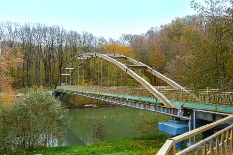  The bridge over the river. Stock Photos