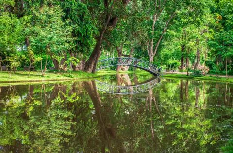 Bridge over the river Stock Photos