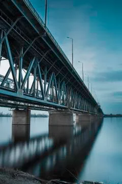 Bridge over river. Foto stock