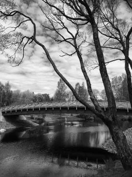 Bridge over river Stock Photos