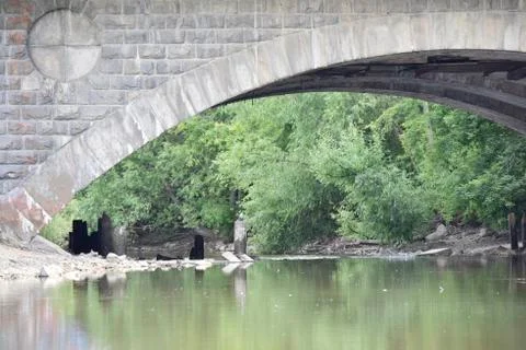 The bridge over the river Stock Photos