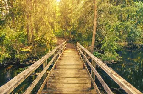 Bridge over river Stock Photos