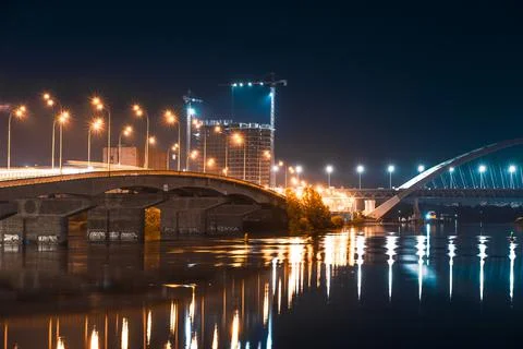 Bridge over the river Stock Photos