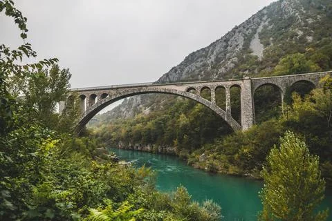 Bridge over the river Stock Photos