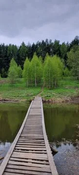 Bridge over the river Stock Photos