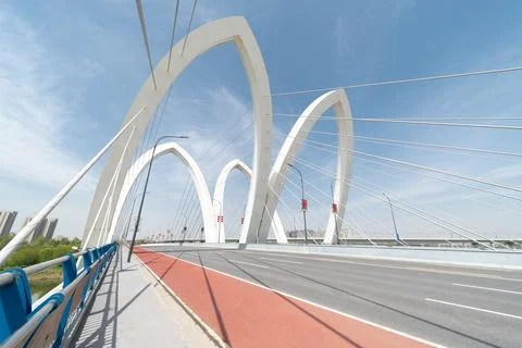 Bridge over the river Stock Photos