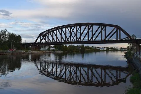A bridge over the river Stock Photos