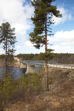 Bridge over river. Stock Photos