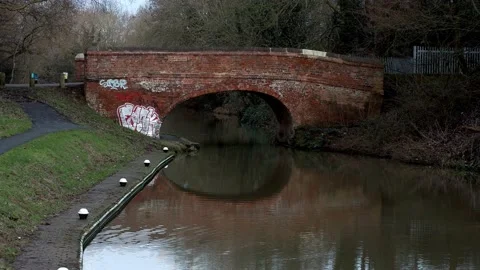 Bridge Over Of The River Soar, Leicester, United Kingdom Video stock 230707953